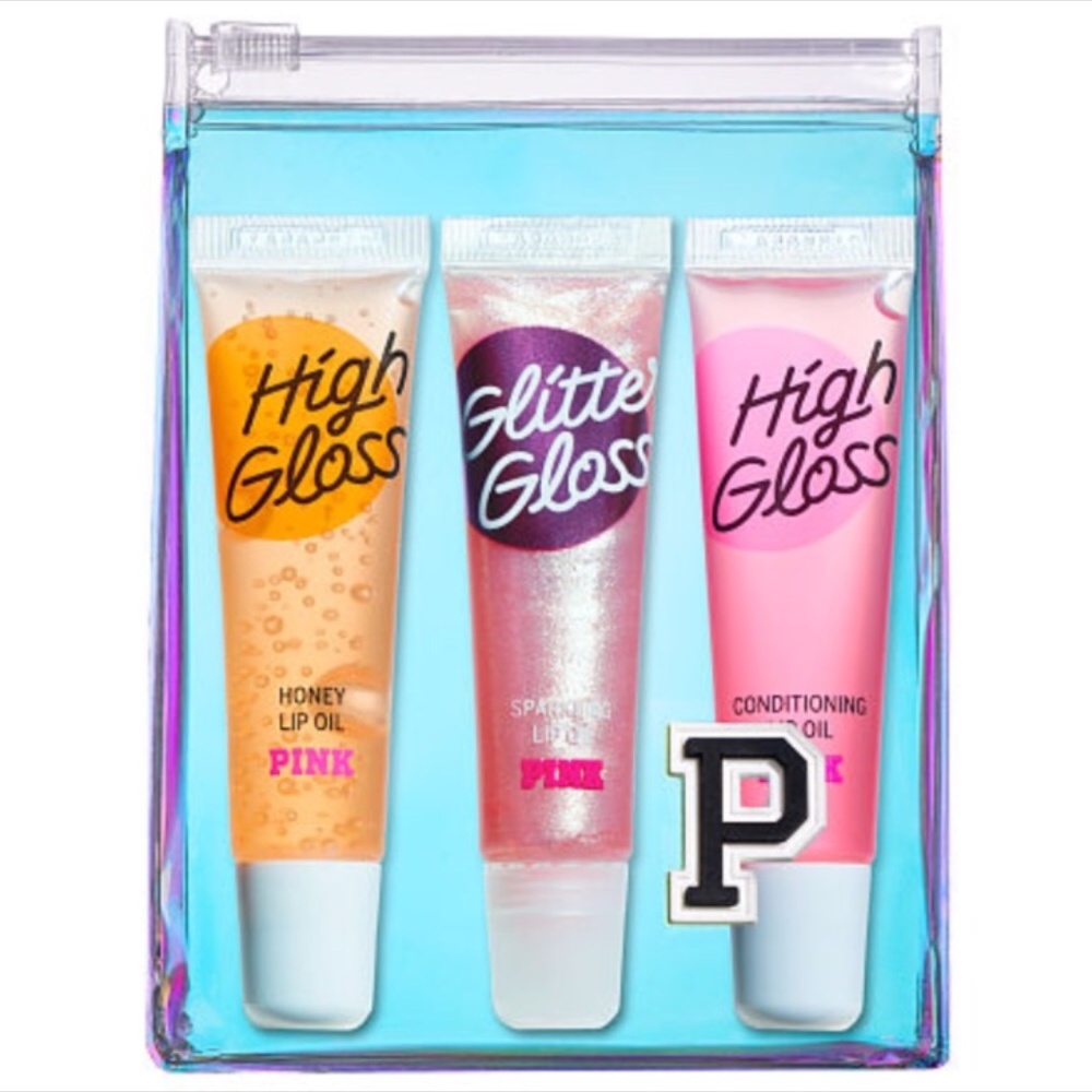 3x Victoria’s Secret PINK High Gloss Lipglosses NIP